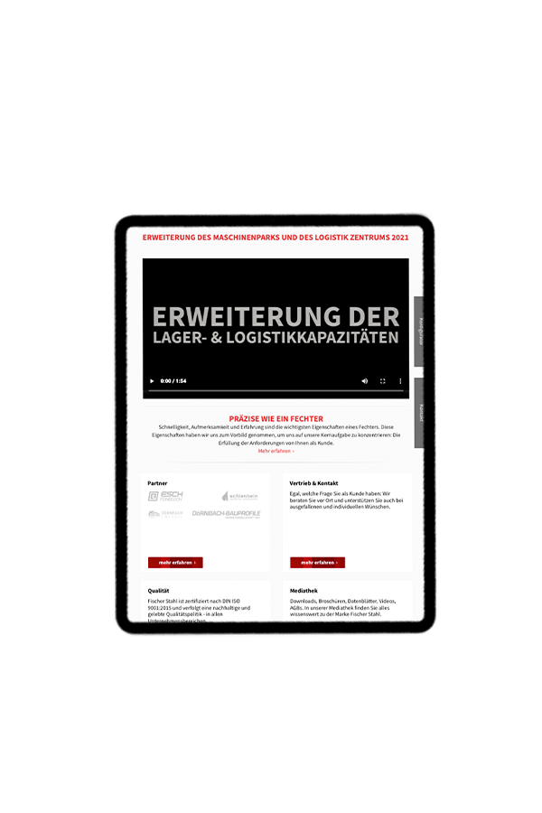FISCHER STAHL &ndash; Gestaltungsdetail &ndash; Projekt der Werbeagentur Butzbach (hype.media)