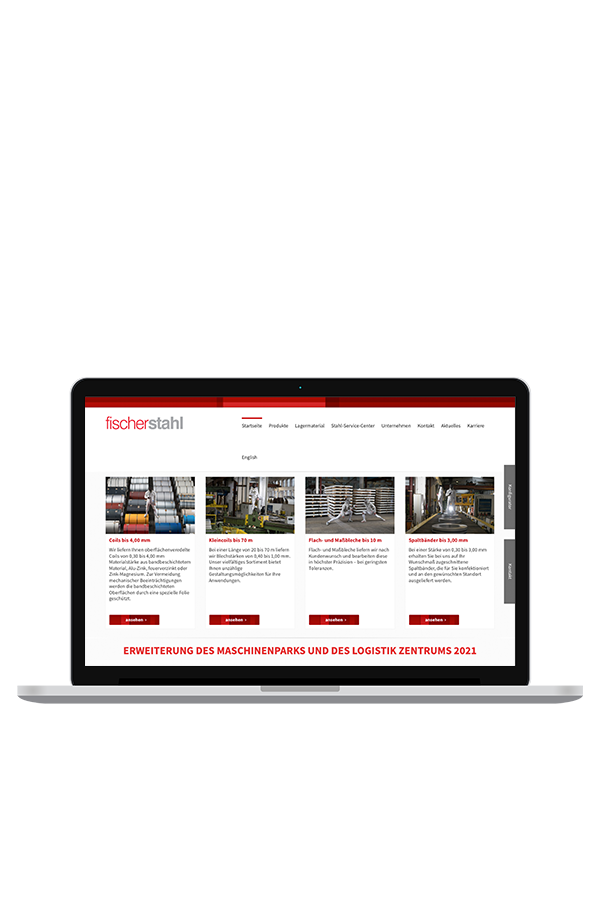FISCHER STAHL &ndash; Projekteinblick der Digitalagentur hype.media