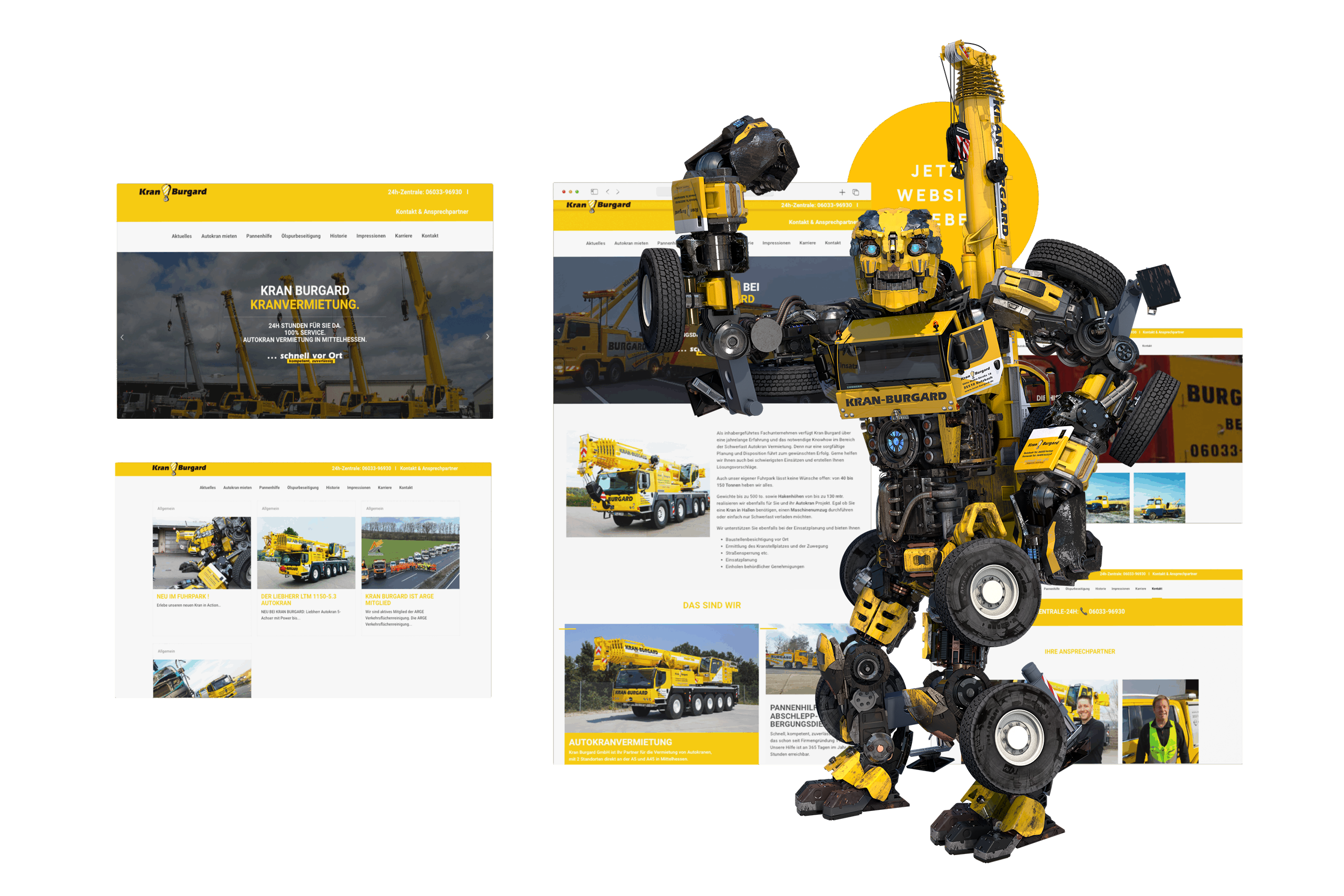 Kran Burgard – Webdesign Siegen: Website & Screendesign von der Digitalagentur hype.media